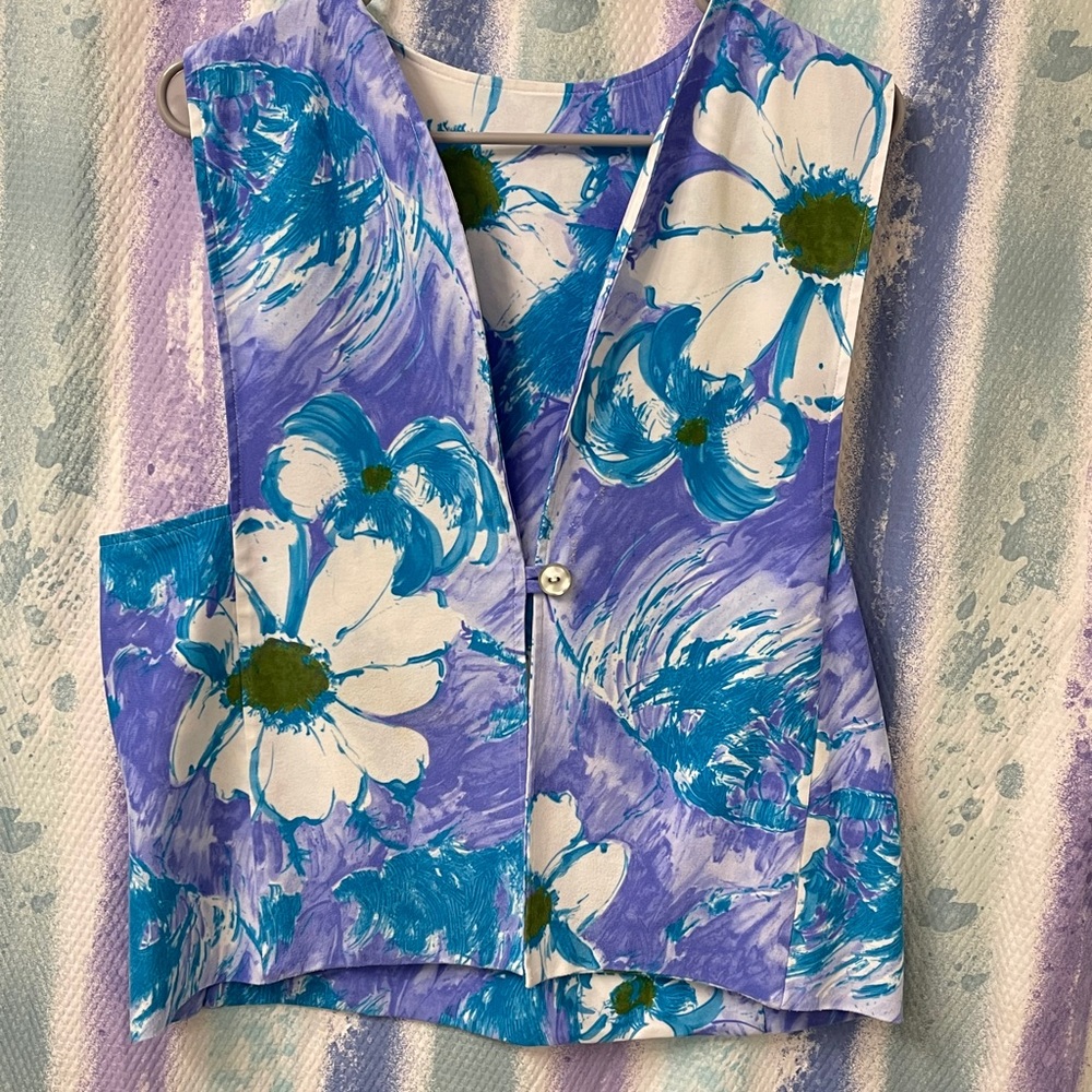Vintage floral vest